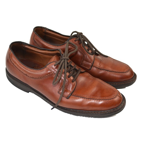 Allen Edmonds Wilbert Men's‎ Leather Brown Dress Casual Split Toe Derby US 10D - Picture 1 of 11
